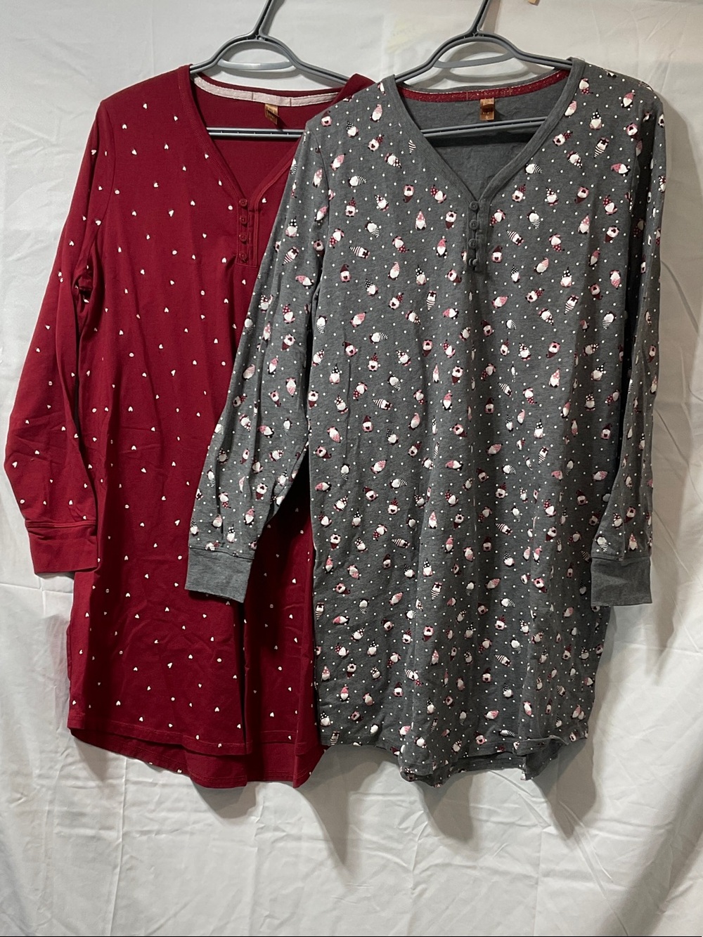 Two Denver Hayes Long Sleeve Nightshirts